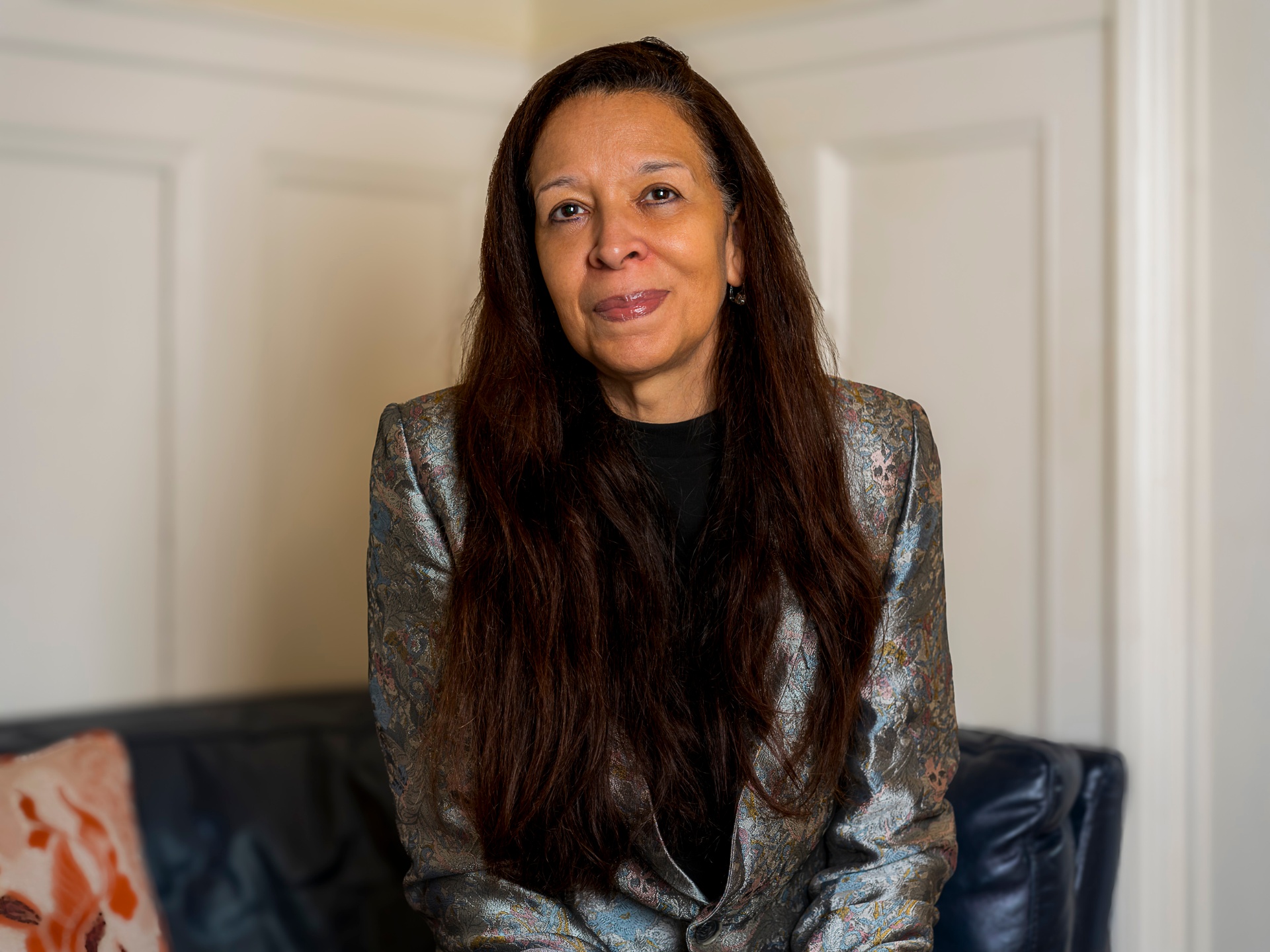 Dr. Pamela Brown seated portrait